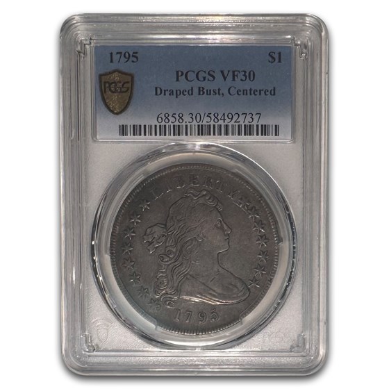1795 Draped Bust Dollar Centered Bust VF-30 PCGS