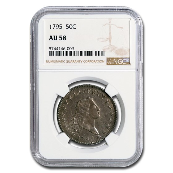1795 Flowing Hair Bust Half Dollar AU-58 NGC 1795 Flowing Hair Bust Half Dollar AU-58 NGC