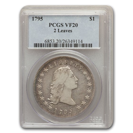 1795 Flowing Hair Dollar VF-20 PCGS (2 Leaves) 1795 Flowing Hair Dollar VF-20 PCGS (2 Leaves)