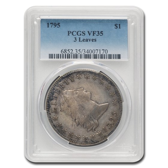 1795 Flowing Hair Dollar VF-35 PCGS (3 Leaves) 1795 Flowing Hair Dollar VF-35 PCGS (3 Leaves)