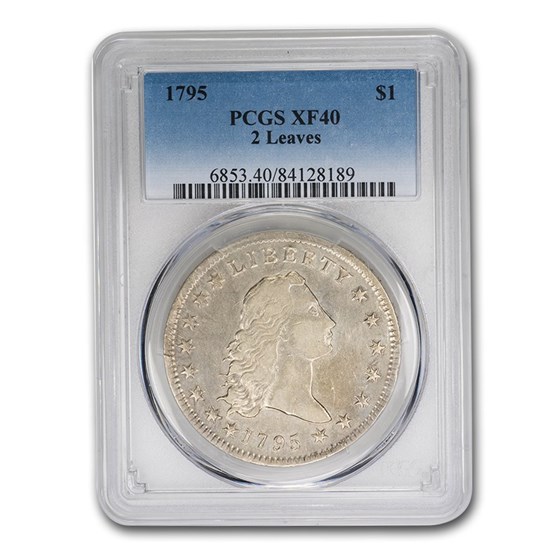 1795 Flowing Hair Dollar XF-40 PCGS (2 Leaves) 1795 Flowing Hair Dollar XF-40 PCGS (2 Leaves)
