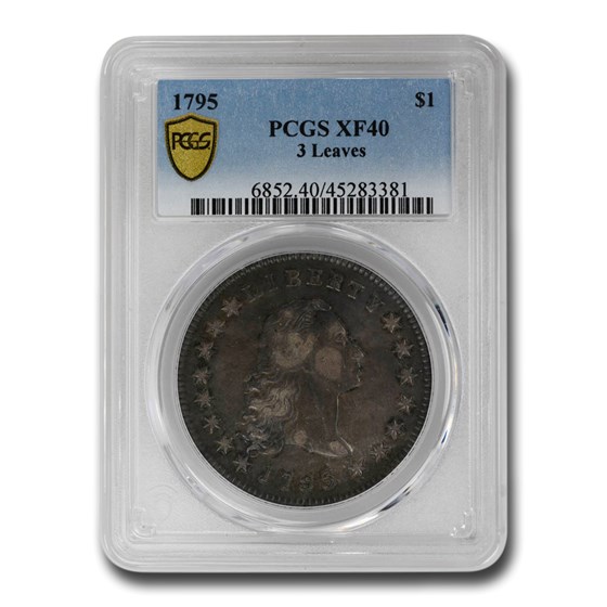 1795 Flowing Hair Dollar XF-40 PCGS (3 Leaves) 1795 Flowing Hair Dollar XF-40 PCGS (3 Leaves)