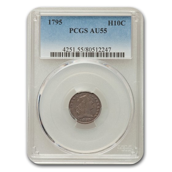 1795 Flowing Hair Half Dime AU-55 PCGS 1795 Flowing Hair Half Dime AU-55 PCGS