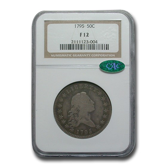 1795 Flowing Hair Half Dollar Fine-12 NGC CAC 1795 Flowing Hair Half Dollar Fine-12 NGC CAC