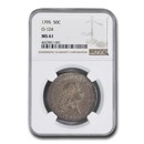 1795 Flowing Hair Half Dollar MS-61 NGC (O-124)