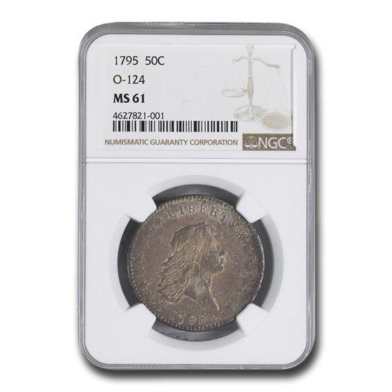 1795 Flowing Hair Half Dollar MS-61 NGC (O-124) 1795 Flowing Hair Half Dollar MS-61 NGC (O-124)