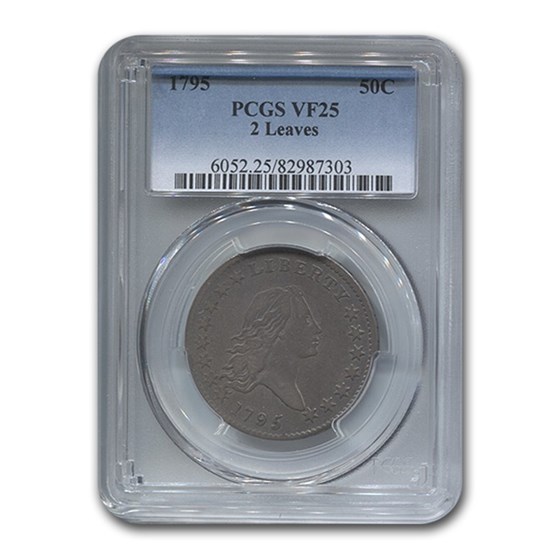 1795 Flowing Hair Half Dollar VF-25 PCGS (2 Leaves) 1795 Flowing Hair Half Dollar VF-25 PCGS (2 Leaves)
