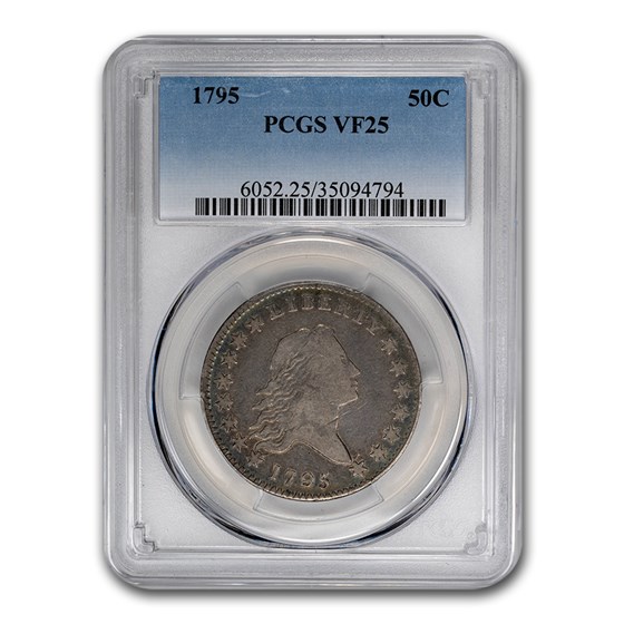 1795 Flowing Hair Half Dollar VF-25 PCGS 1795 Flowing Hair Half Dollar VF-25 PCGS