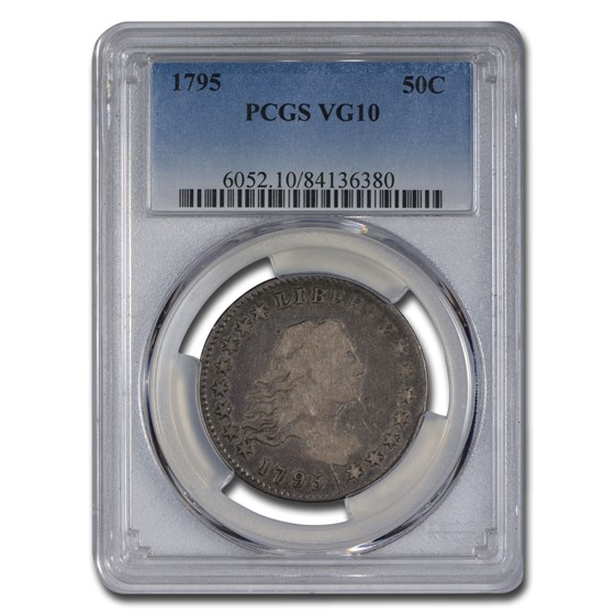 1795 Flowing Hair Half Dollar VG-10 PCGS (2 Leaves) 1795 Flowing Hair Half Dollar VG-10 PCGS (2 Leaves)
