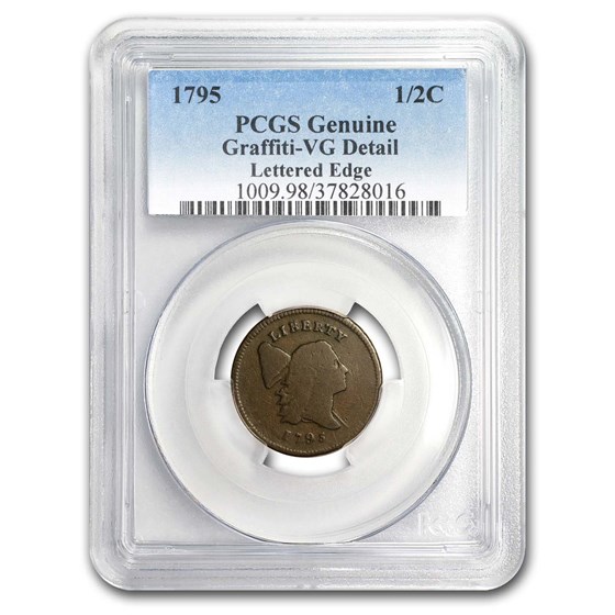 1795 Half Cent Lettered Edge VG Detail PCGS (Genuine) 1795 Half Cent Lettered Edge VG Detail PCGS (Genuine)