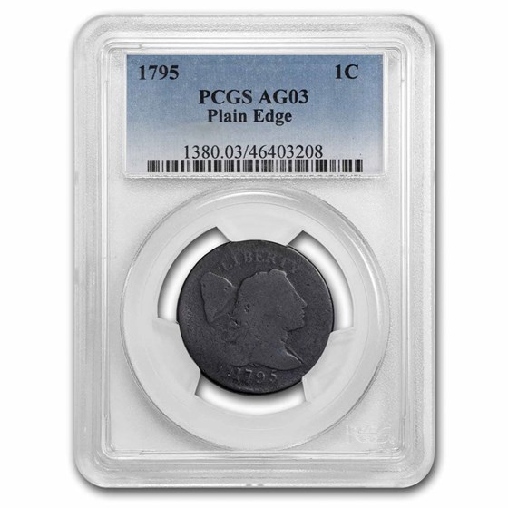1795 Large Cent Plain Edge AG-03 PCGS