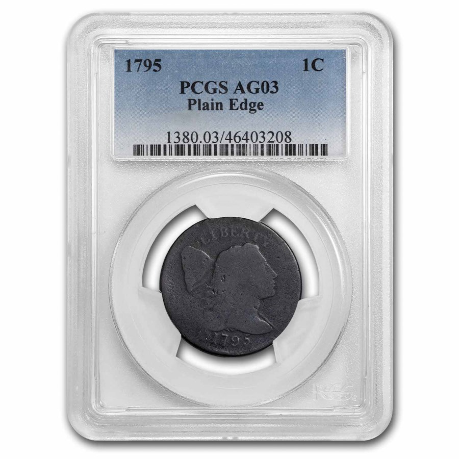 1795 Large Cent Plain Edge AG-03 PCGS