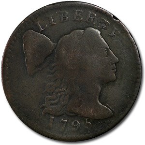 1795 Large Cent Plain Edge VG (S.76B, R1) 1795 Large Cent Plain Edge VG (S.76B, R1)