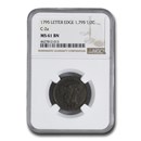 1795 Liberty Cap Half Cent MS-61 NGC (Brown, Lettered Edge) 1795 Liberty Cap Half Cent MS-61 NGC (Brown, Lettered Edge)