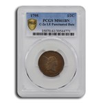 1795 Liberty Cap Half Cent MS-61 PCGS (BN, C-2a LE, Punc Date)