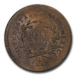 1795 Liberty Cap Half Cent MS-63 PCGS CAC (BN Plain Edge No Pole)