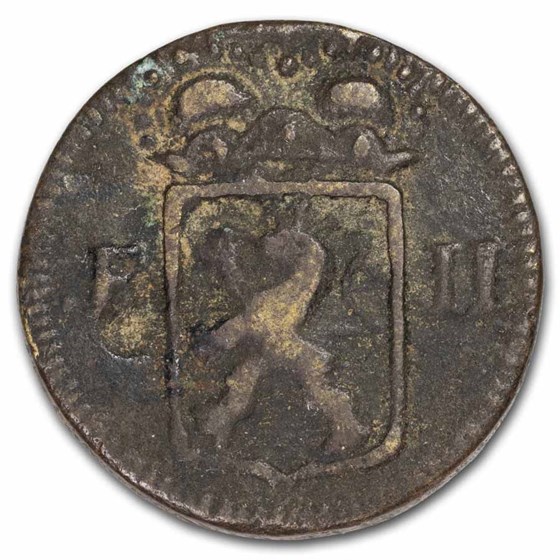 1795 Luxembourg Copper Sol VF (Siege Coinage) 1795 Luxembourg Copper Sol VF (Siege Coinage)