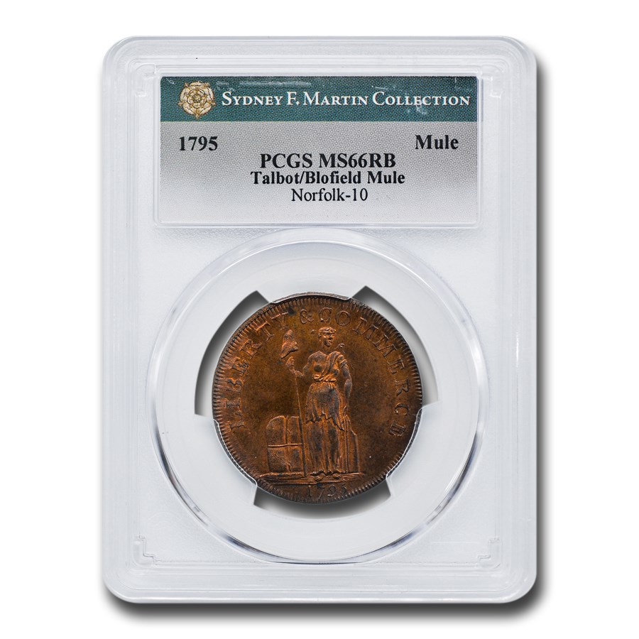 1795 Talbot Allum & Lee Cent Colonial MS-66 PCGS (Red/Brown)