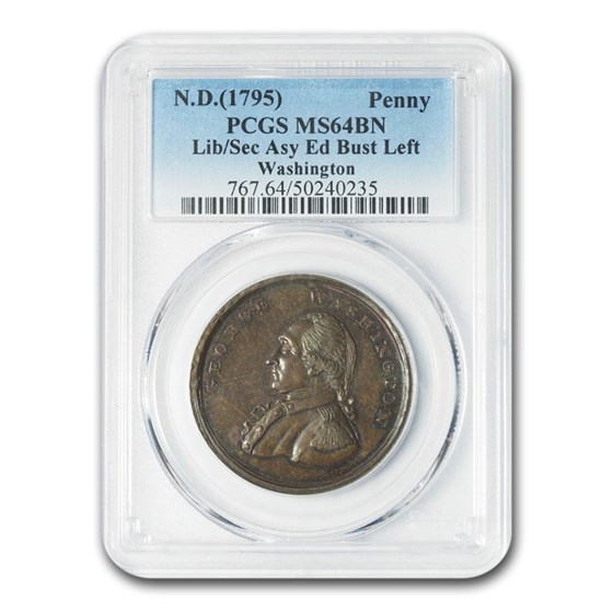 1795 Washington Liberty and Security Penny MS-64 PCGS (Brown)