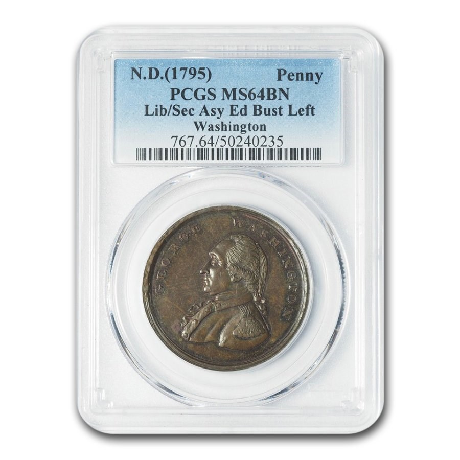1795 Washington Liberty and Security Penny MS-64 PCGS (Brown)