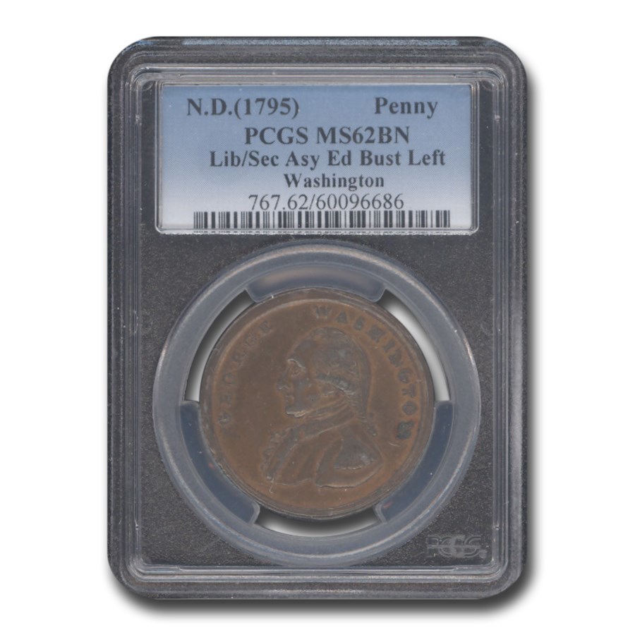 (1795) Washington Liberty & Security Halfpenny MS-62 PCGS (BN ED)