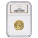 1796/5 $5 Turban Head Gold Half Eagle MS-64 NGC