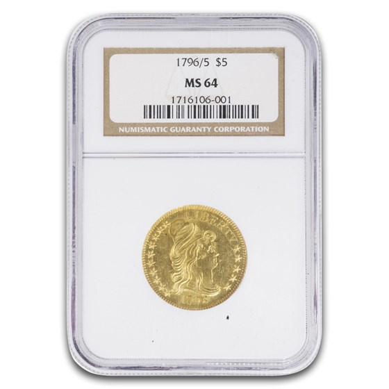 1796/5 $5 Turban Head Gold Half Eagle MS-64 NGC