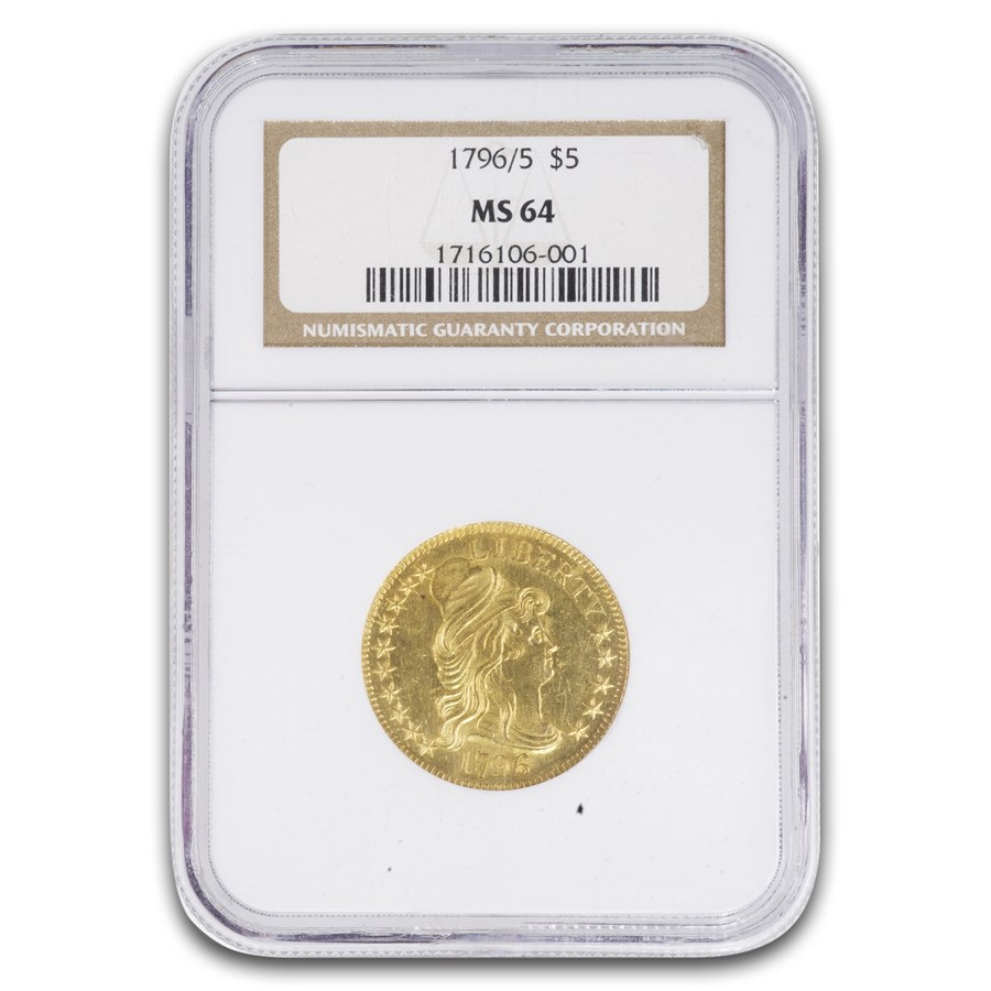 1796/5 $5 Turban Head Gold Half Eagle MS-64 NGC