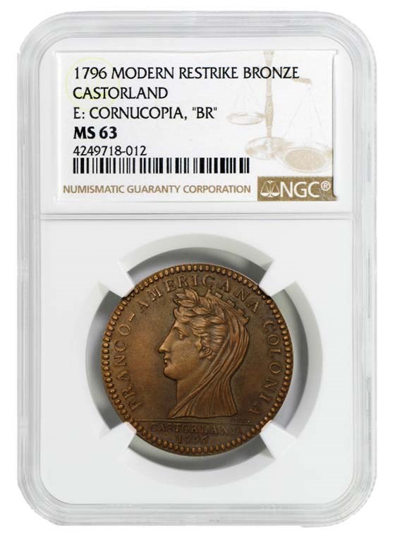 Buy 1796 Castorland Medal Restrike MS63 NGC APMEX