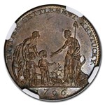 1796 Copper Myddelton Token PF-63 NGC (Brown)