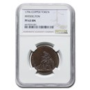 1796 Copper Myddelton Token PF-63 NGC (Brown)