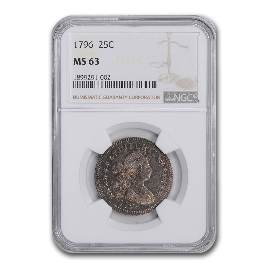 1796 Draped Bust Quarter MS-63 NGC