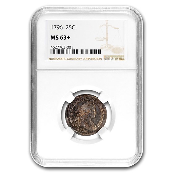 1796 Draped Bust Quarter MS-63+ NGC 1796 Draped Bust Quarter MS-63+ NGC
