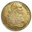 1796-NR JJ Colombia Gold 8 Escudos Charles IV AU-58 NGC