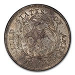1797 Draped Bust Dollar AU-58 PCGS CAC (9x7 Stars Lg Letters)