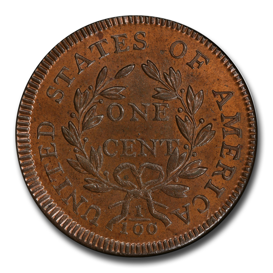 1797 (None) Phil Draped Bust Large Cent Rev of 1797, Stems Value
