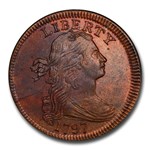 1797 Draped Bust Large Cent MS-65 PCGS (Rev of 1797, Stems, R/B)