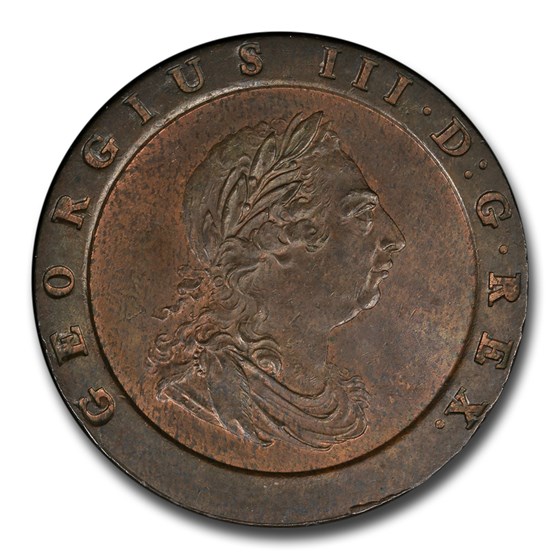 1797 Great Britain Copper Twopence MS-63 PCGS (Brown) 1797 Great Britain Copper Twopence MS-63 PCGS (Brown)