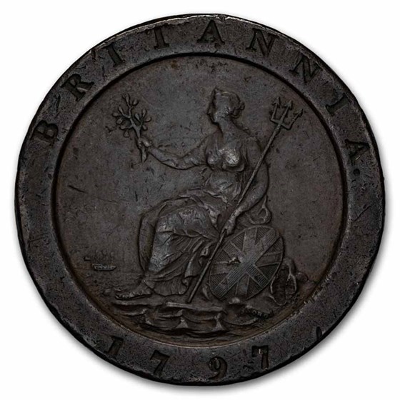 1797 Great Britain George III "Cartwheel" 2 Pence VF