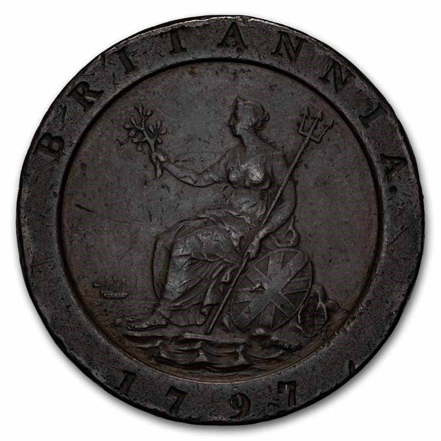 1797 Great Britain George III "Cartwheel" 2 Pence VF