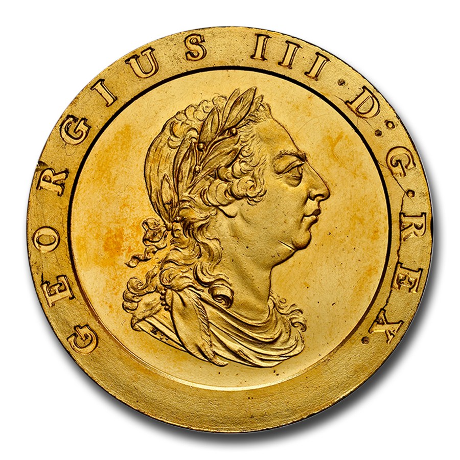 1797 Great Britain Gilt Twopence George III PF-64 Cameo NGC