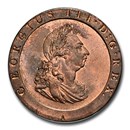 1797 Great Britain Penny George III MS-64 NGC (Red/Brown)