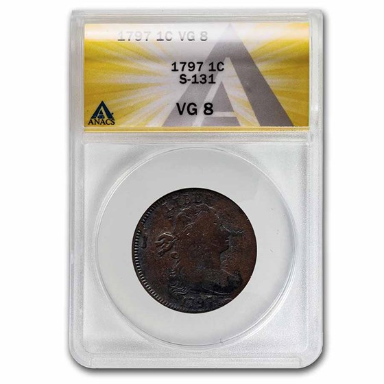 1797 Large Cent VG-8 ANACS (S-131) 1797 Large Cent VG-8 ANACS (S-131)