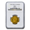 1798 $5 Turban Head Gold Half Eagle MS-61 NGC (Large 8 13 Stars) 1798 $5 Turban Head Gold Half Eagle MS-61 NGC (Large 8 13 Stars)