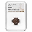 (1798-99) France Copper Centime XF-40 NGC (Brown)
