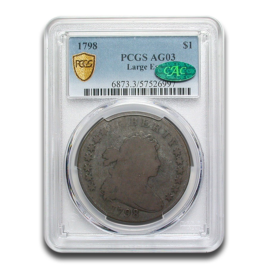 1798 Draped Bust Dollar AG-3 PCGS CAC
