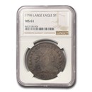 1798 Draped Bust Dollar Heraldic Eagle MS-61 NGC