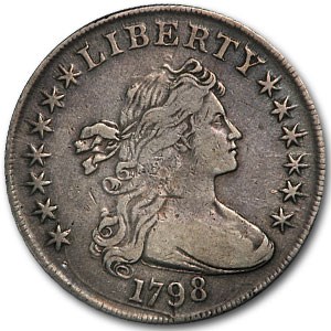 1798 Draped Bust Dollar Heraldic Eagle VF (Die Crack) 1798 Draped Bust Dollar Heraldic Eagle VF (Die Crack)