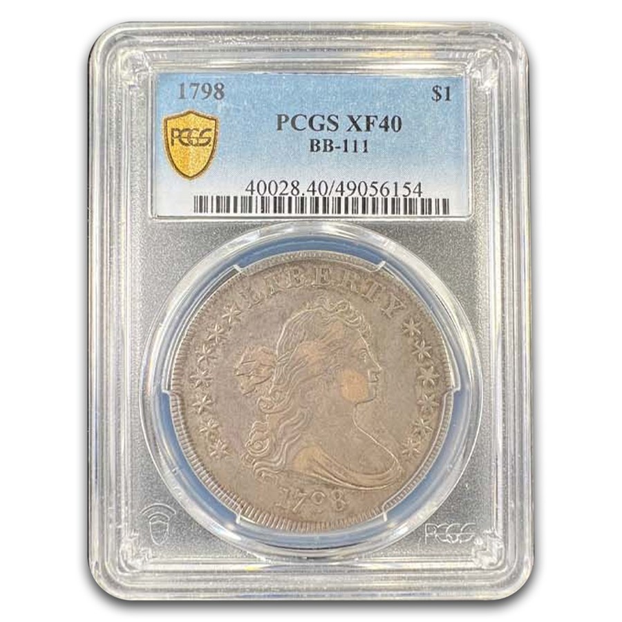 Buy 1798 Draped Bust Dollar Heraldic Eagle XF-40 PCGS | APMEX