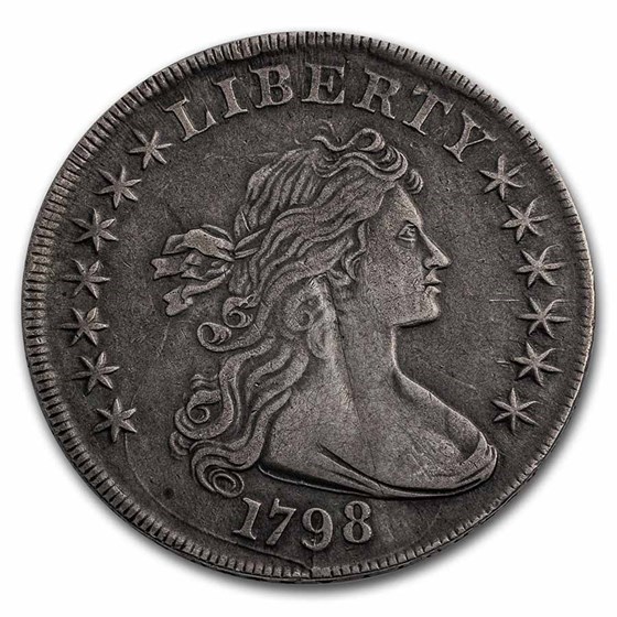 1798 Draped Bust Dollar Heraldic Eagle XF